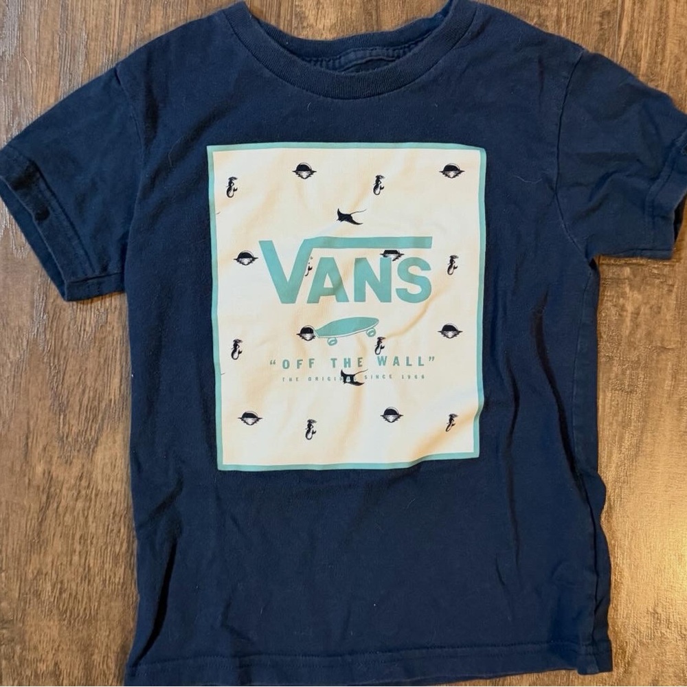 Vans Kids Tee in Navy with Graphic Print